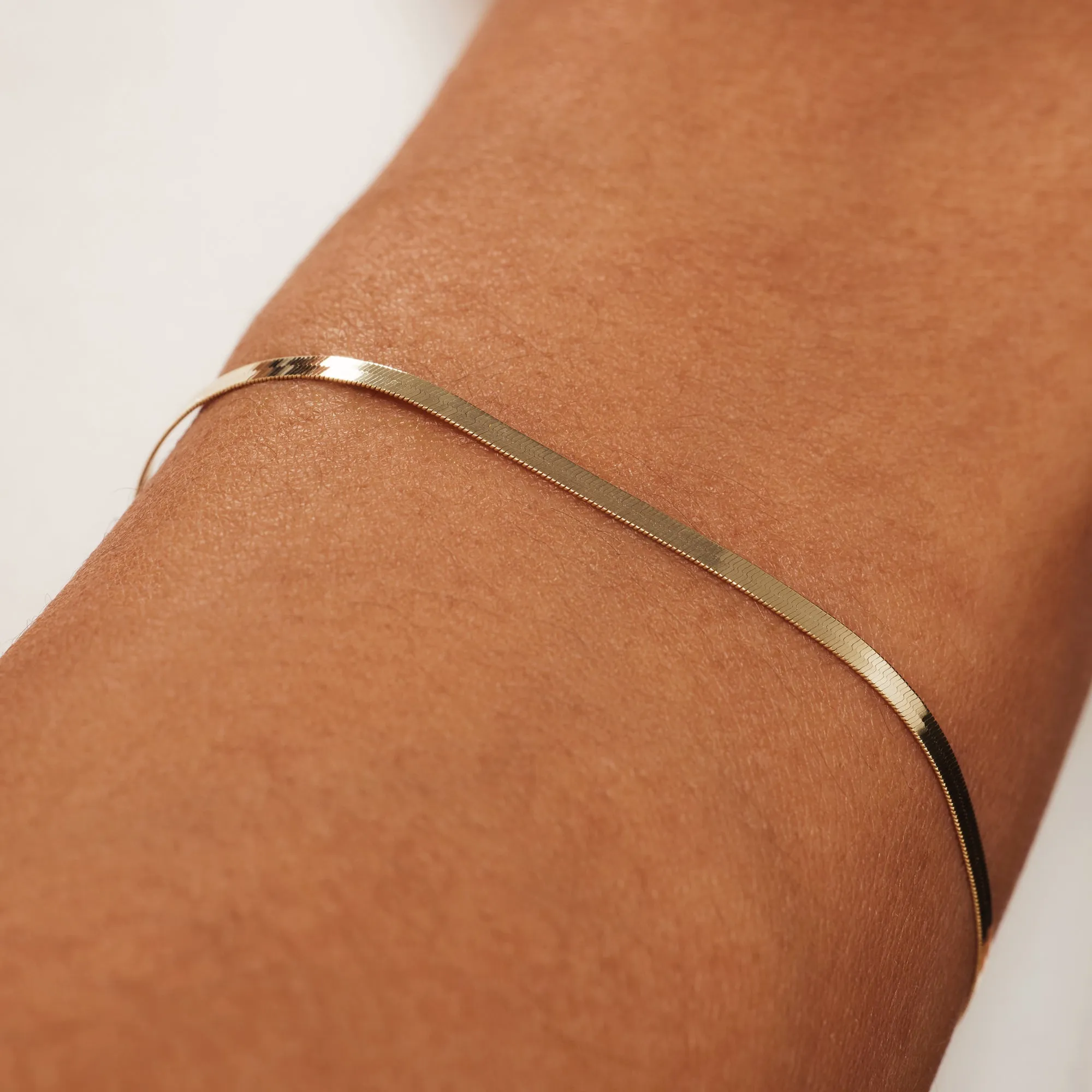 Aidee Leontine 14 karat gold snake bracelet