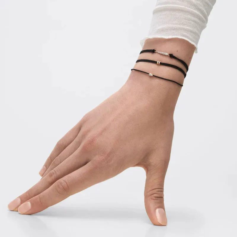 Amy Diamond Cord Bracelet, Black