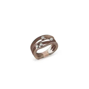 Annamaria Cammilli 18ct Brown Chocolate Gold 0.27ct Diamond Dune Series Ring