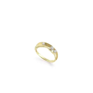 Annamaria Cammilli 18ct Lemon Bamboo Gold 0.2ct Diamond Dune Series Ring