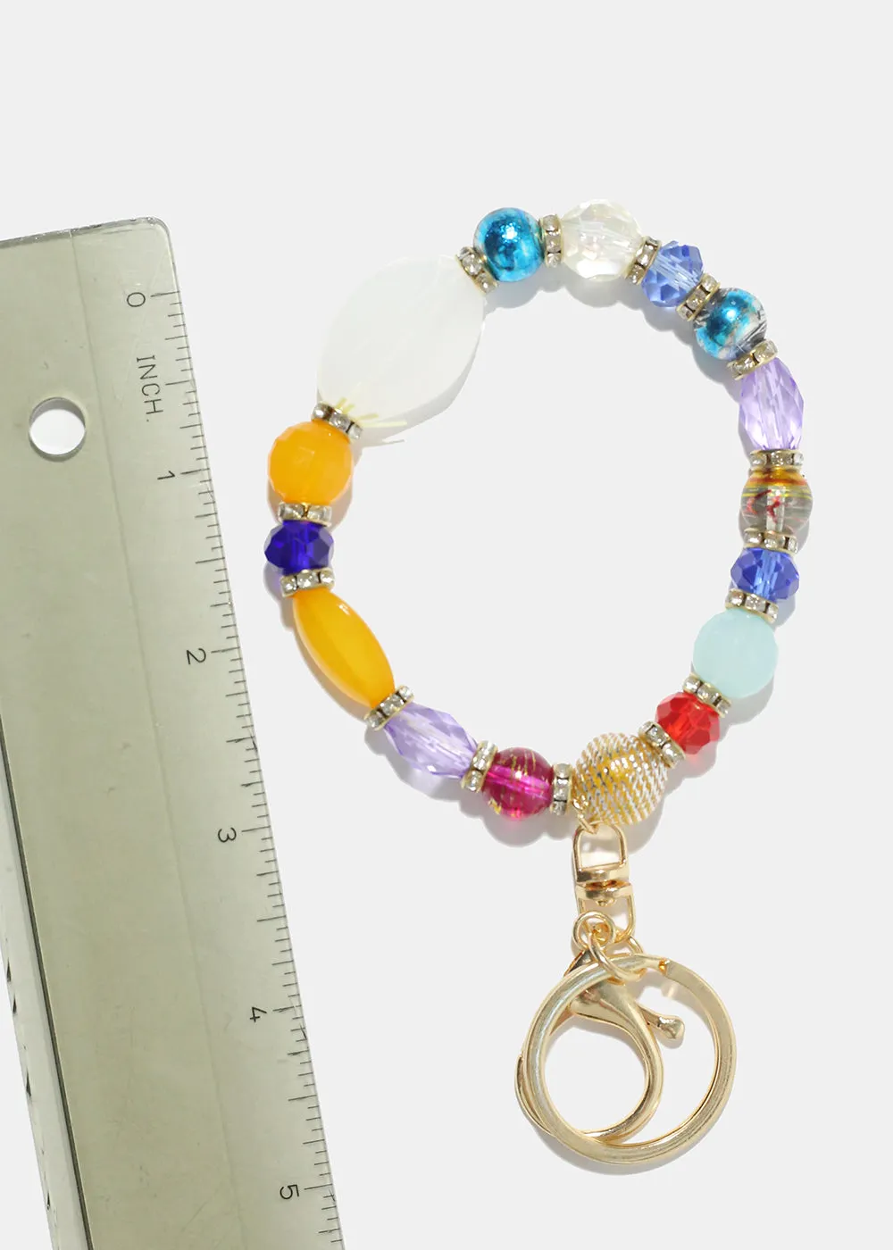 Assorted Bead Keychain Bracelet