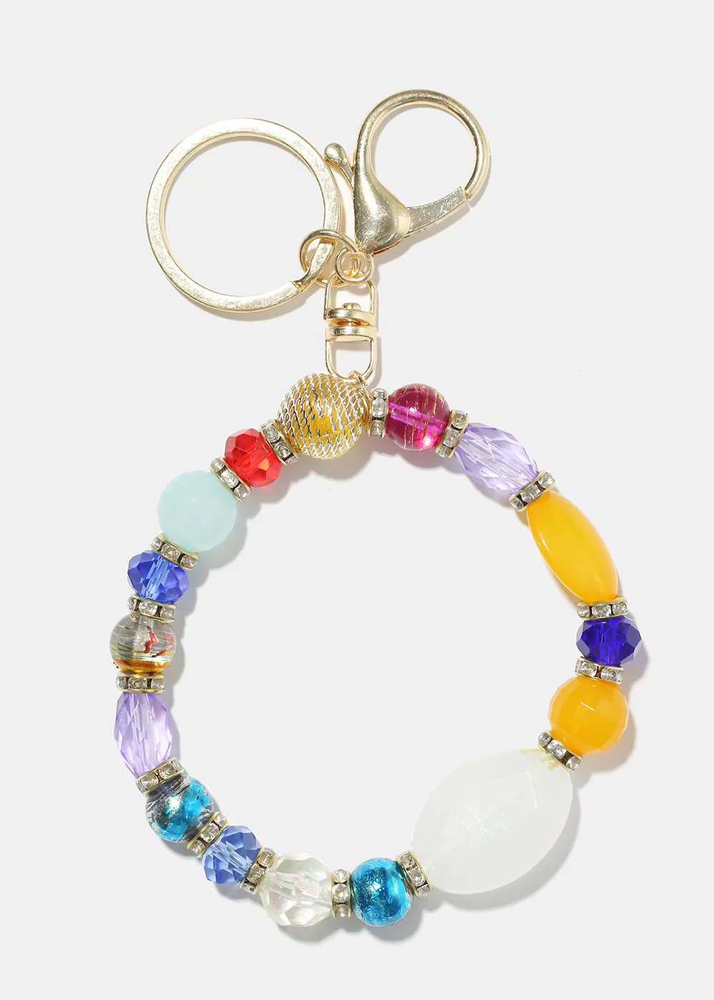 Assorted Bead Keychain Bracelet