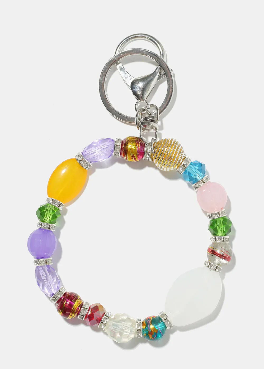 Assorted Bead Keychain Bracelet