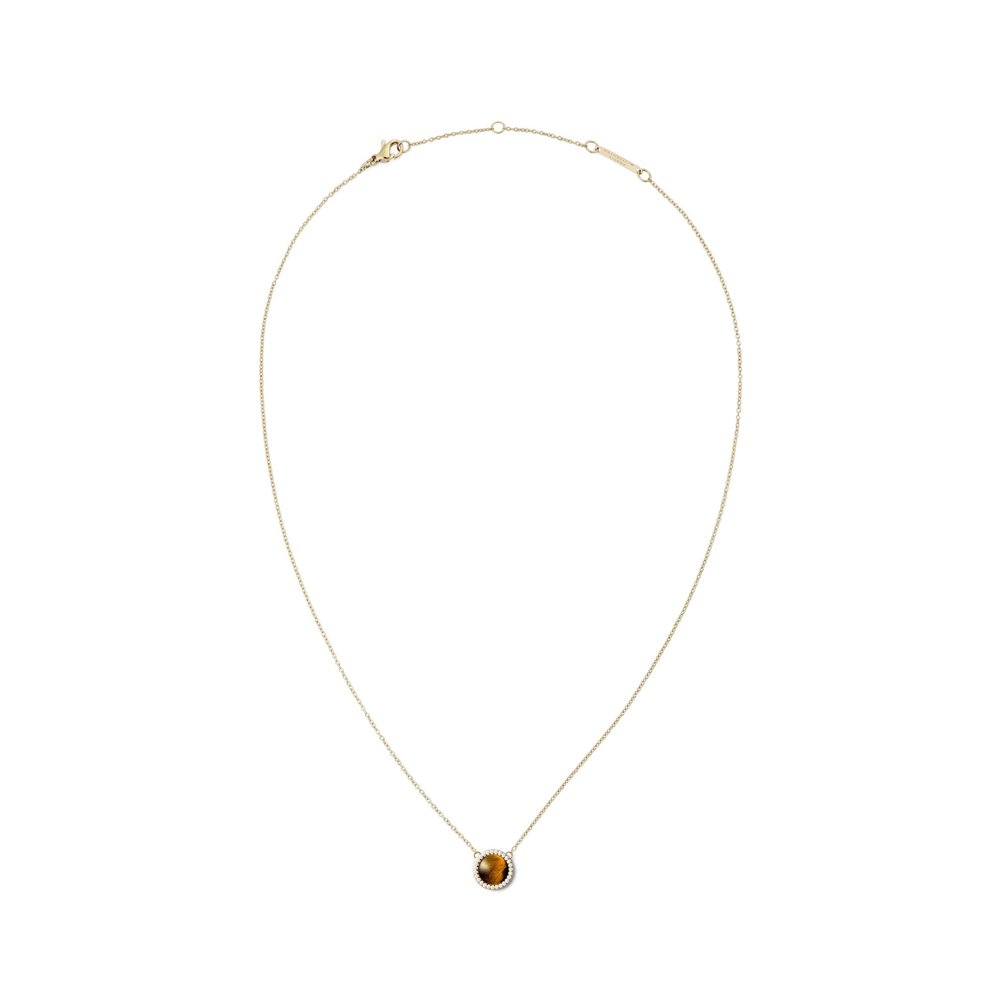 Audrey Necklace Tiger Eye Gold