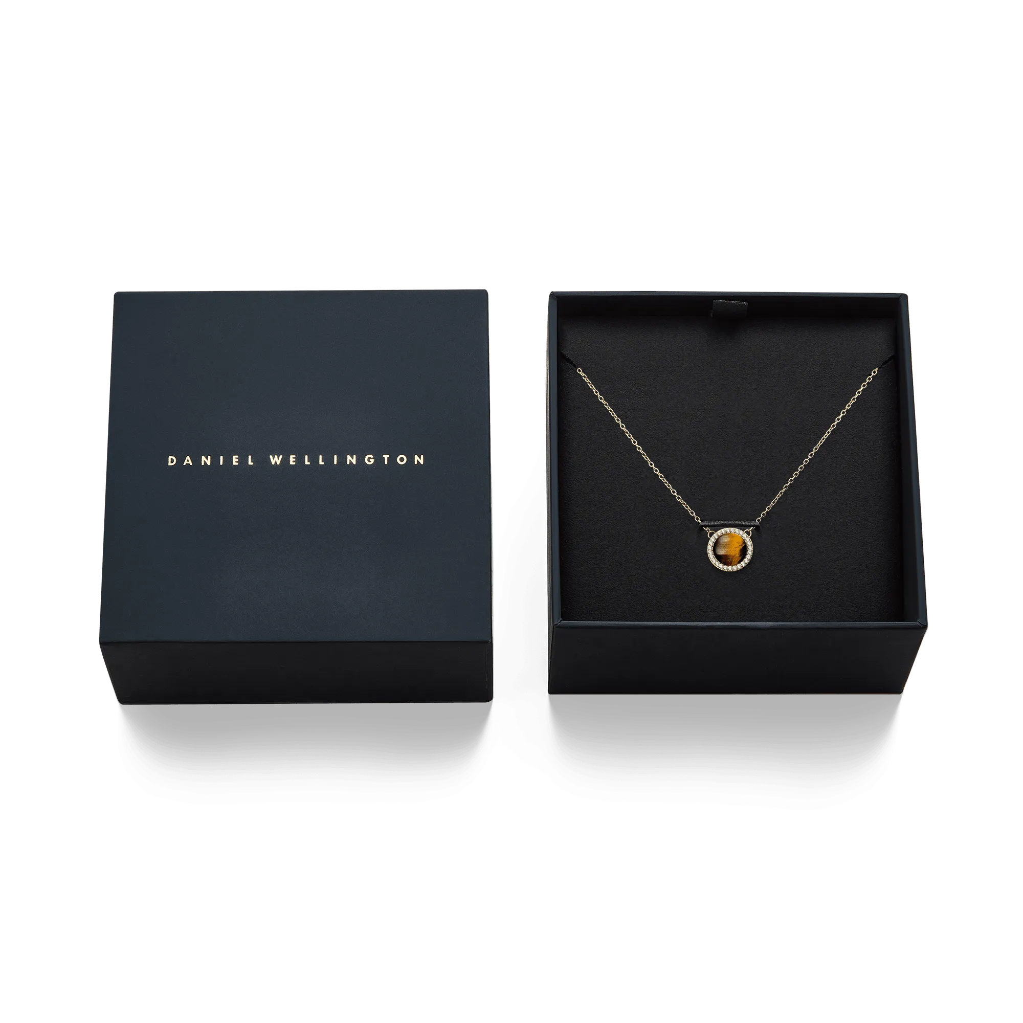 Audrey Necklace Tiger Eye Gold