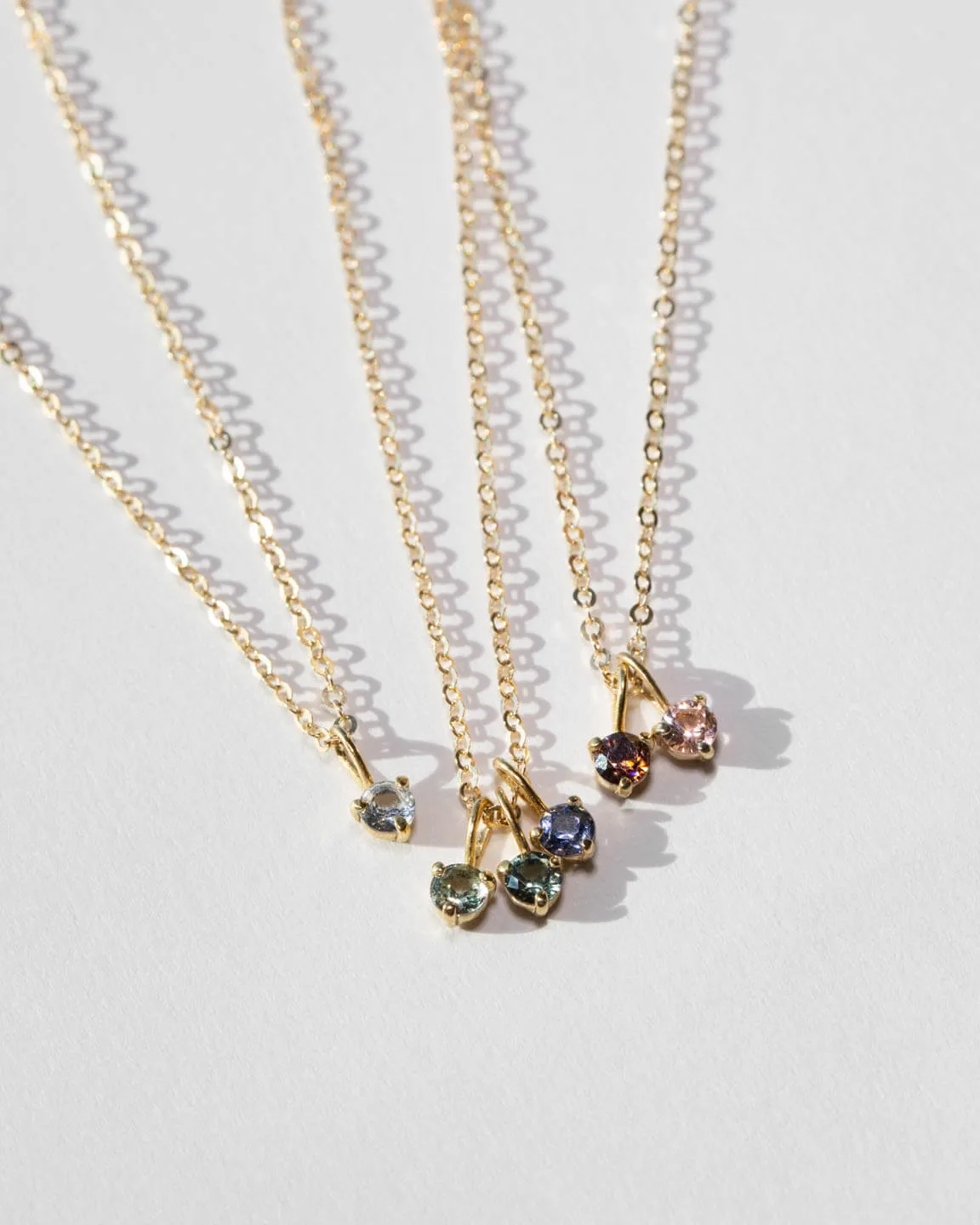 Aura Birthstone Charm Necklace