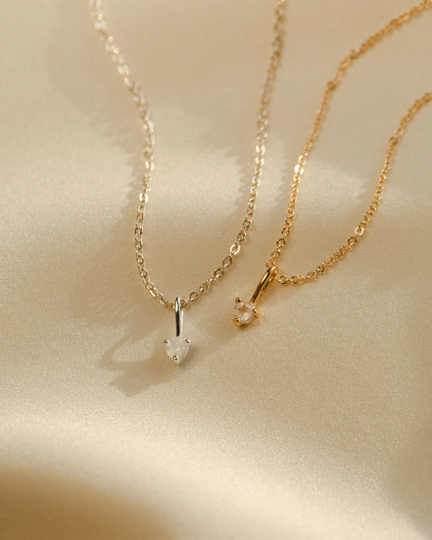 Aura Birthstone Charm Necklace