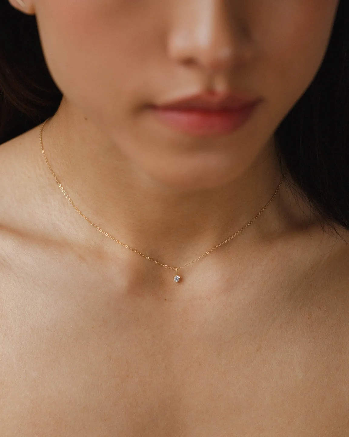 Aura Birthstone Charm Necklace