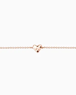 Baby Organic Heart Bracelet | Rose Gold
