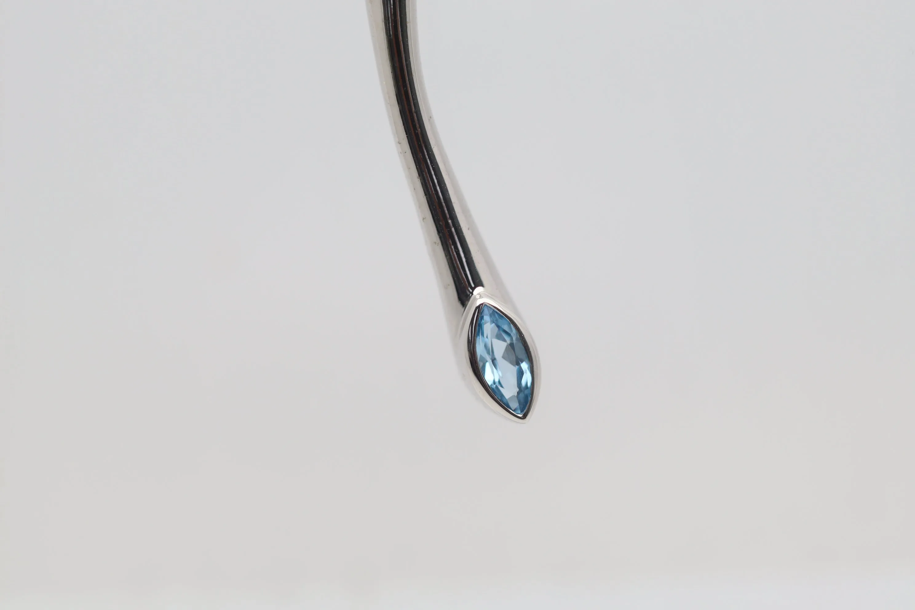 Blue Topaz Diamond Gold Flamingo Brooch Pin