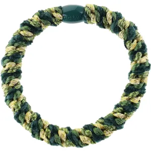 Bow's by St?r Braided Hair Elastic - Multi Dark Green/Gold Glitter 6-pack