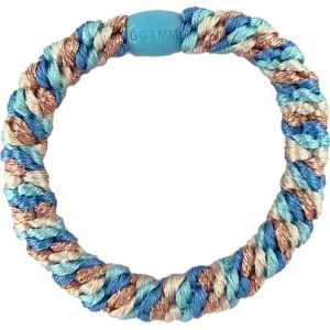 Bow's by Str Braided Hairties Multi Blue, Ivory & Glitter