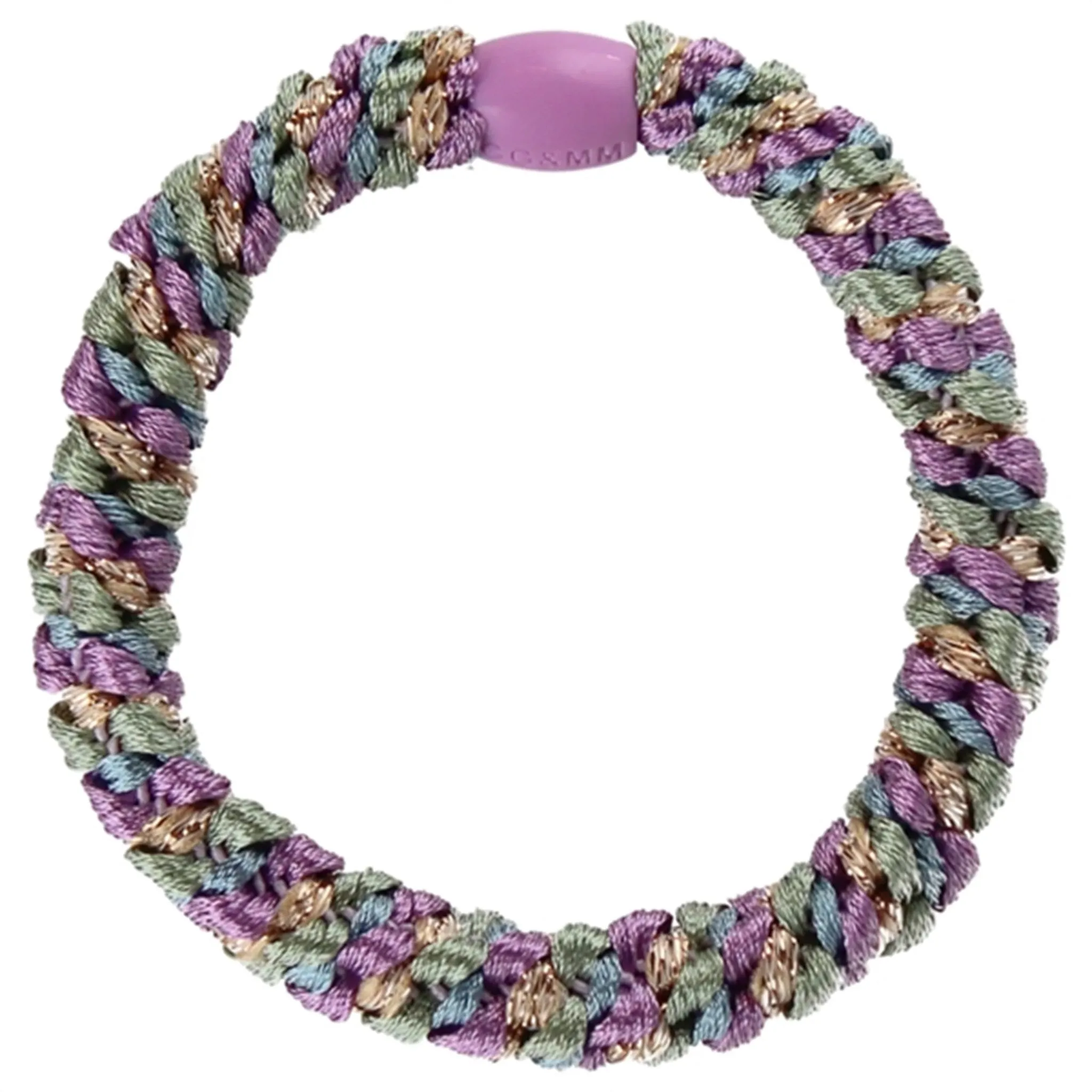 Bow's by Str Braided Hairties Multi Purple Rainbow Glitter