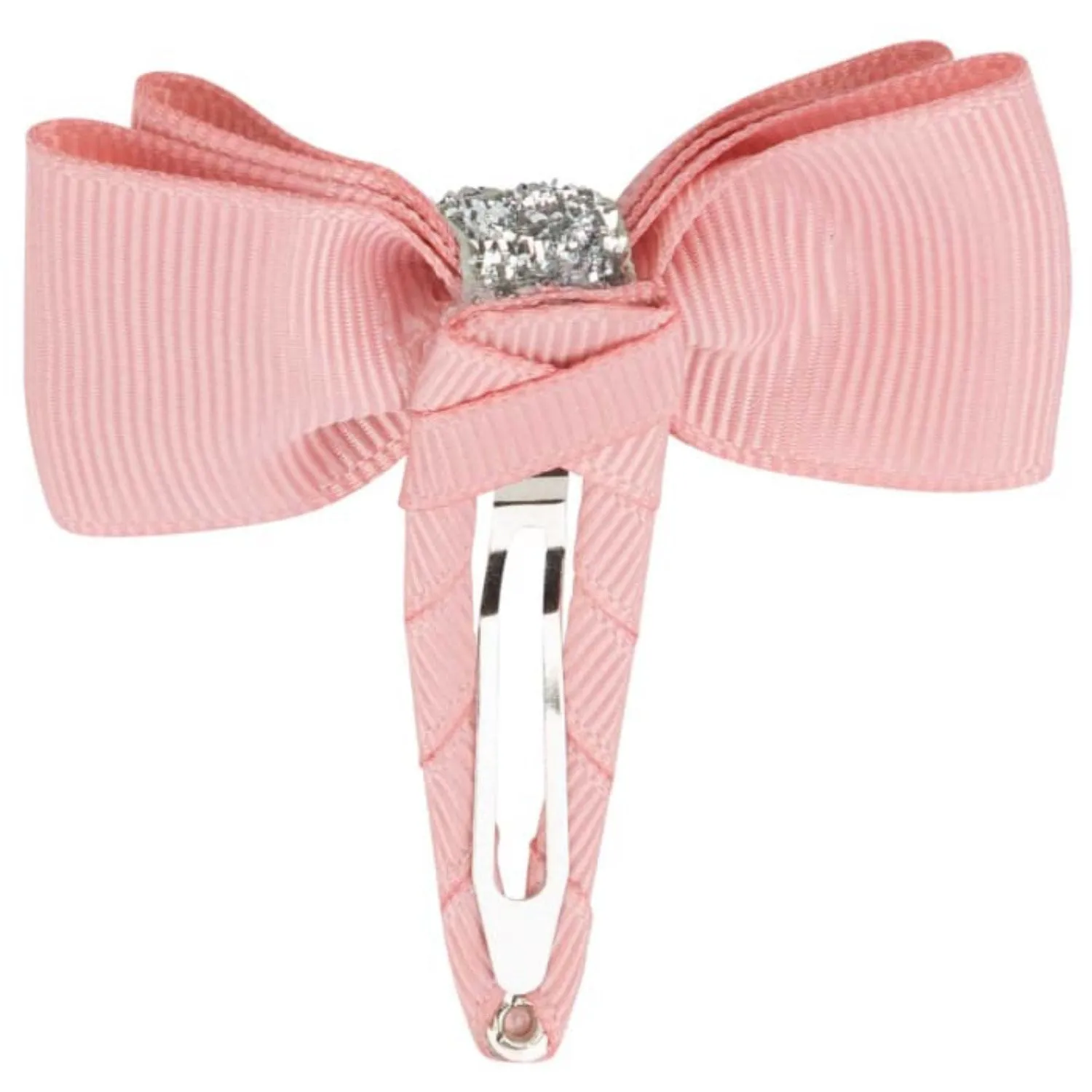 Bow's by St?r Double Bow Hair Clip - Nectar/Silver Glitter