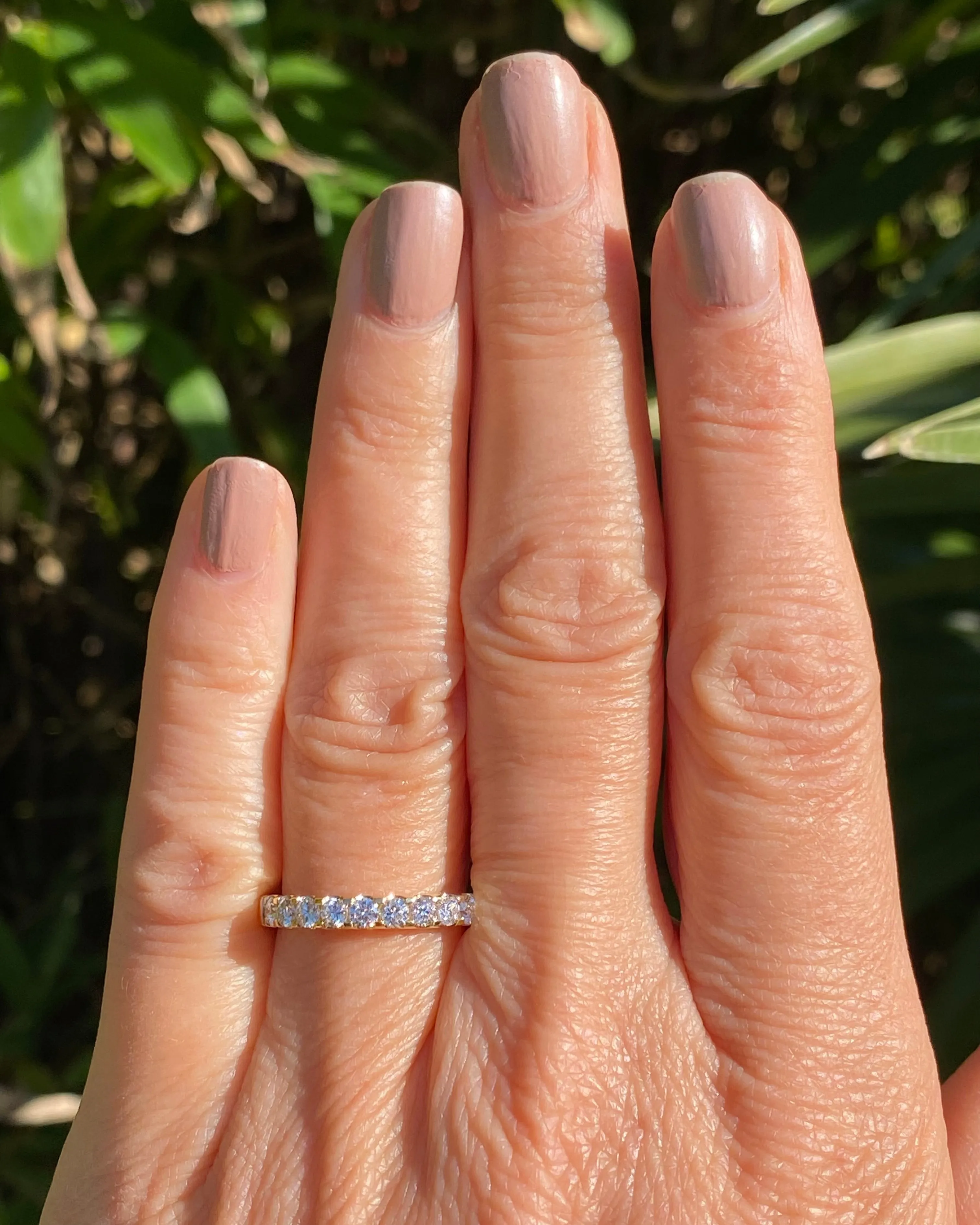 Brilliant Cut Diamond Half Eternity Ring 18ct Yellow Gold 0.71ct