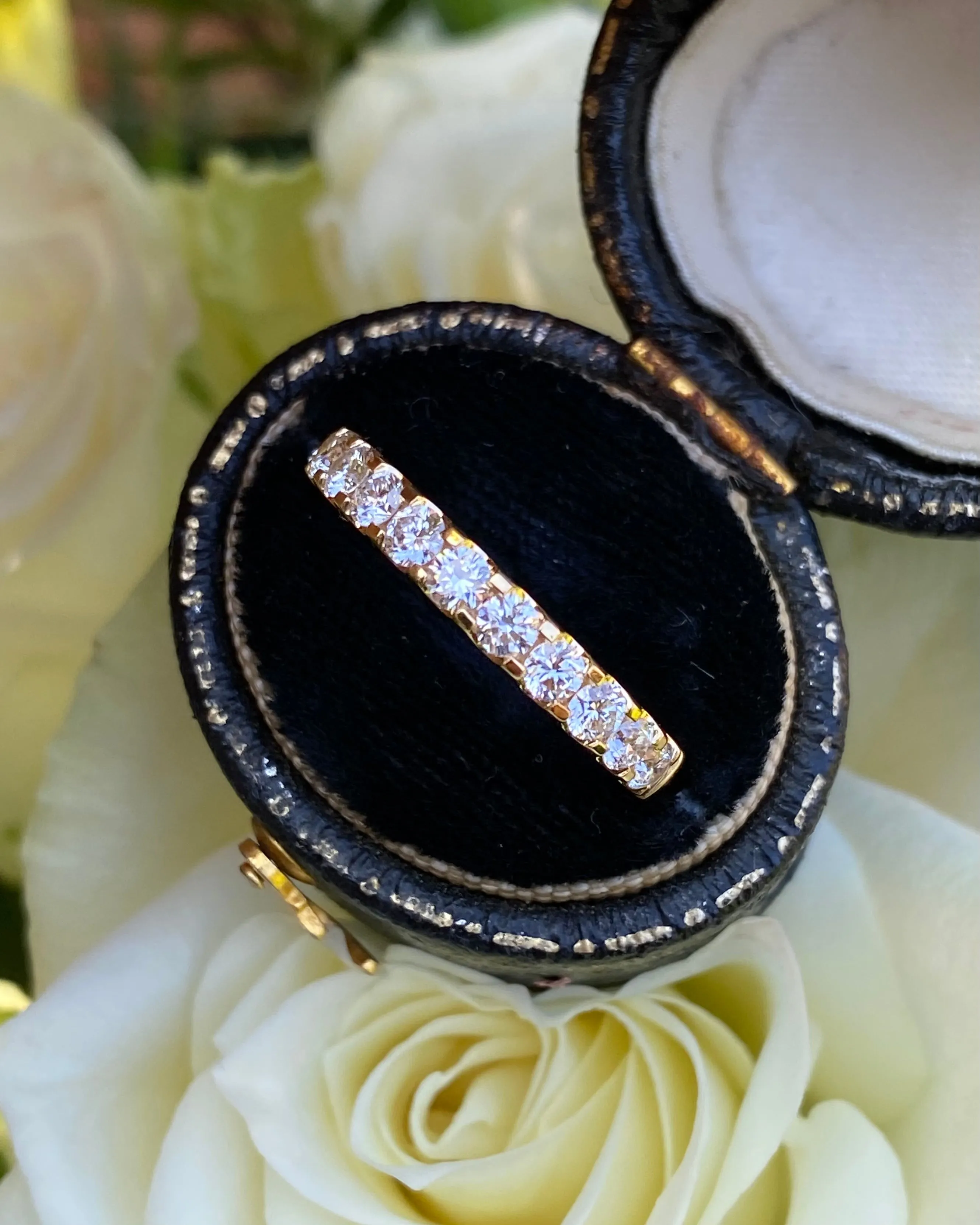 Brilliant Cut Diamond Half Eternity Ring 18ct Yellow Gold 0.71ct