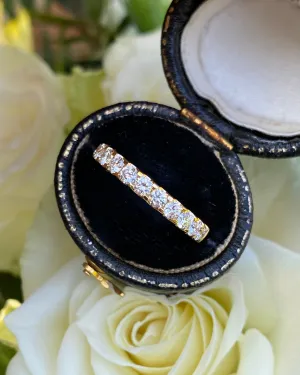Brilliant Cut Diamond Half Eternity Ring 18ct Yellow Gold 0.71ct