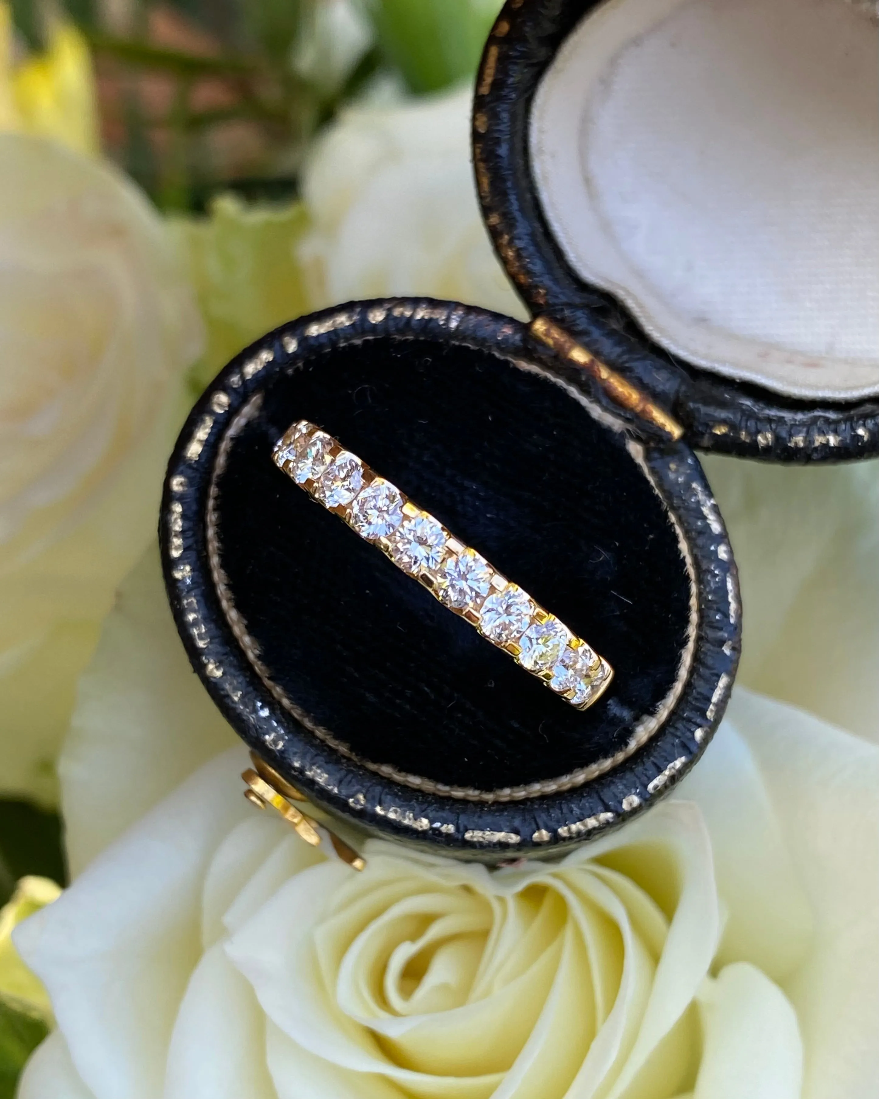 Brilliant Cut Diamond Half Eternity Ring 18ct Yellow Gold 0.71ct