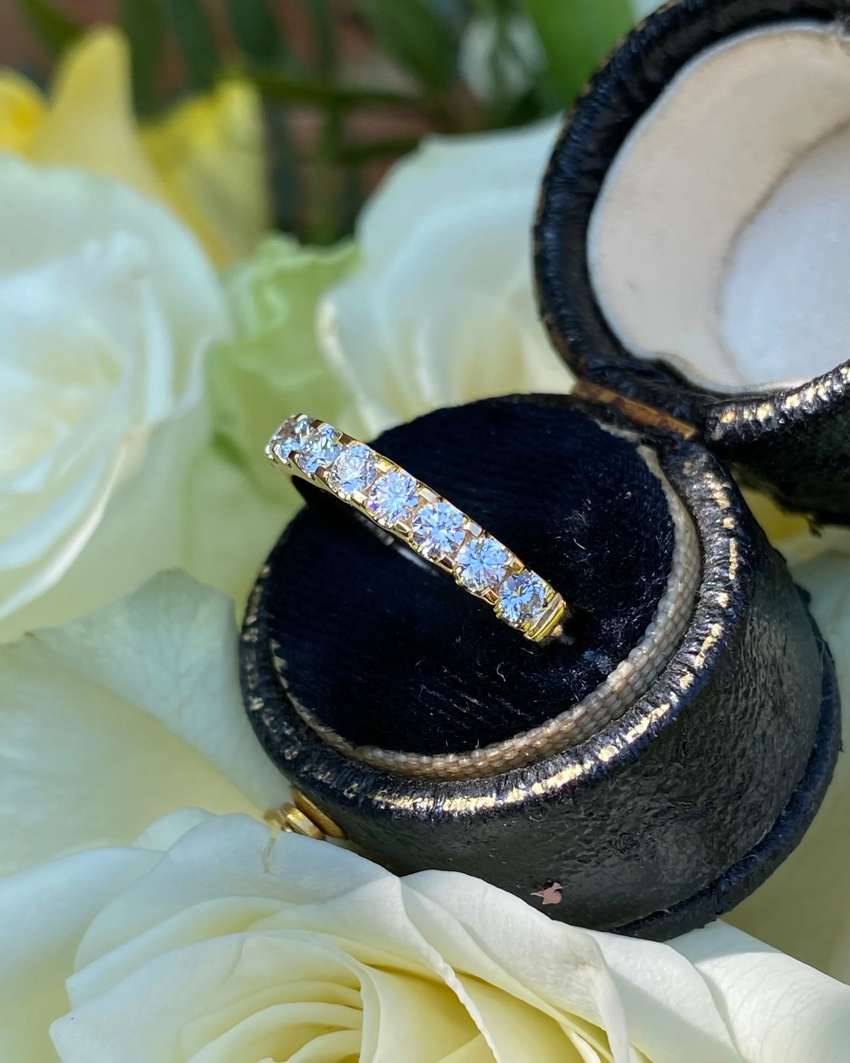 Brilliant Cut Diamond Half Eternity Ring 18ct Yellow Gold 0.71ct