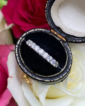 Brilliant Cut Diamond Half Eternity Ring Platinum 0.68ct