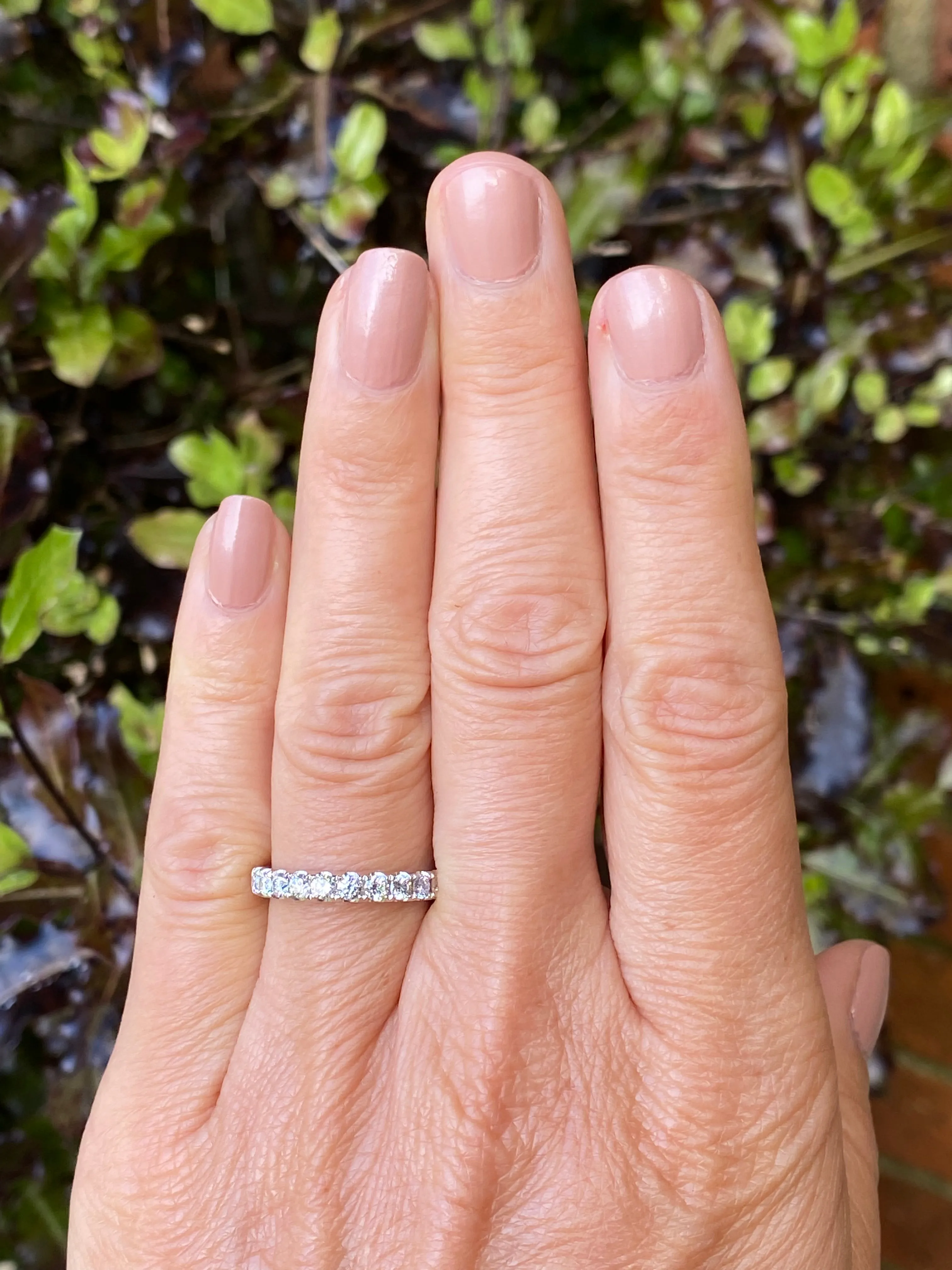 Brilliant Cut Diamond Half Eternity Ring Platinum 0.68ct