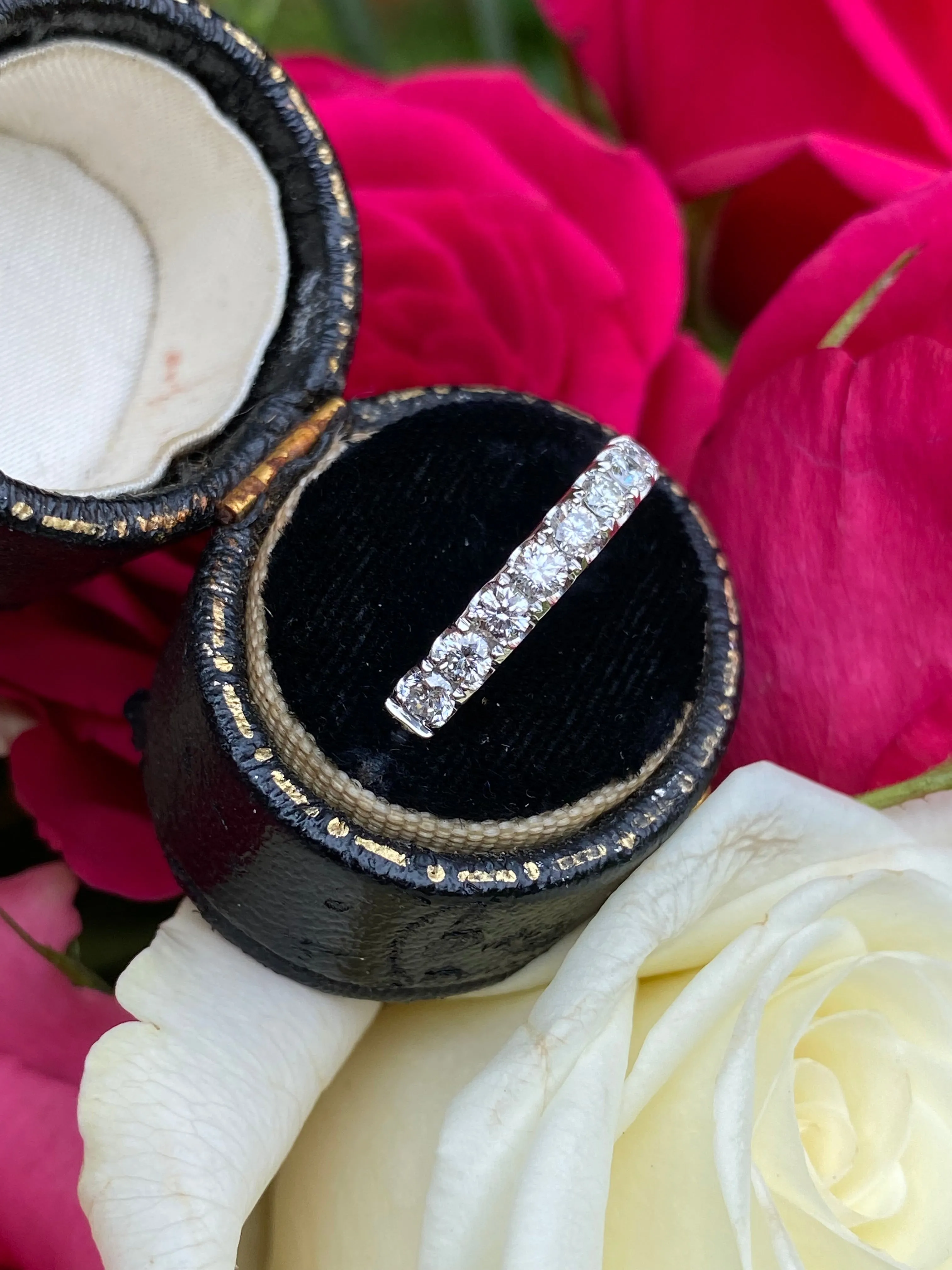 Brilliant Cut Diamond Half Eternity Ring Platinum 0.68ct