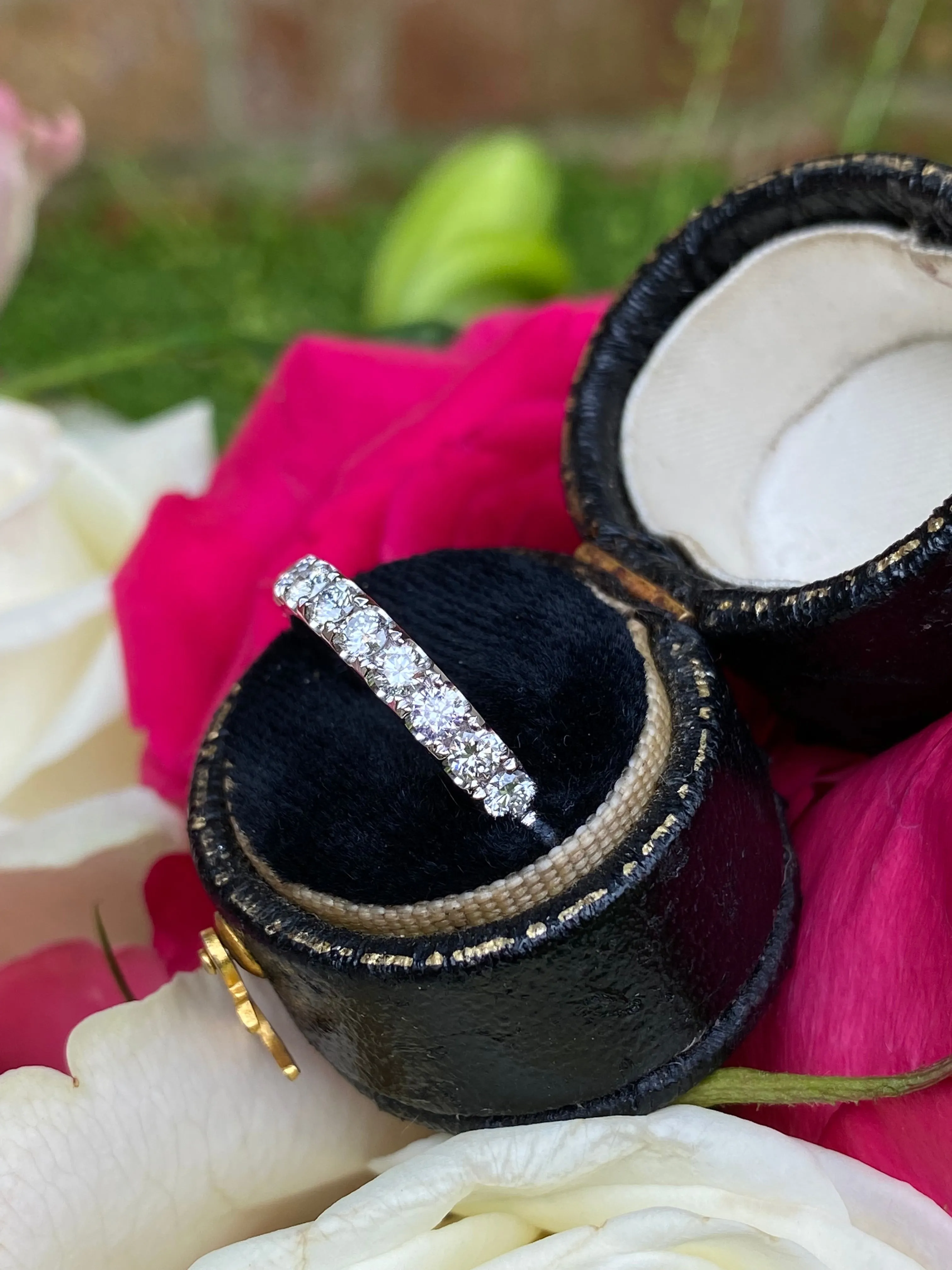 Brilliant Cut Diamond Half Eternity Ring Platinum 0.68ct