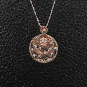 Brown & White Diamond Pendant