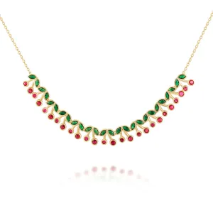 Cascade Cherry CZ Dimond Choker Cherry Bombshell Jewelry Set Colletion