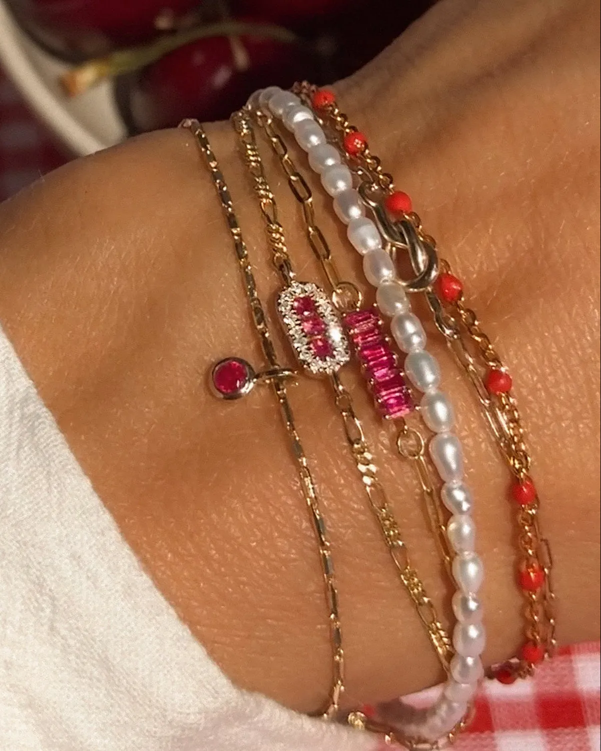 Cherry Candy Chain Bracelet