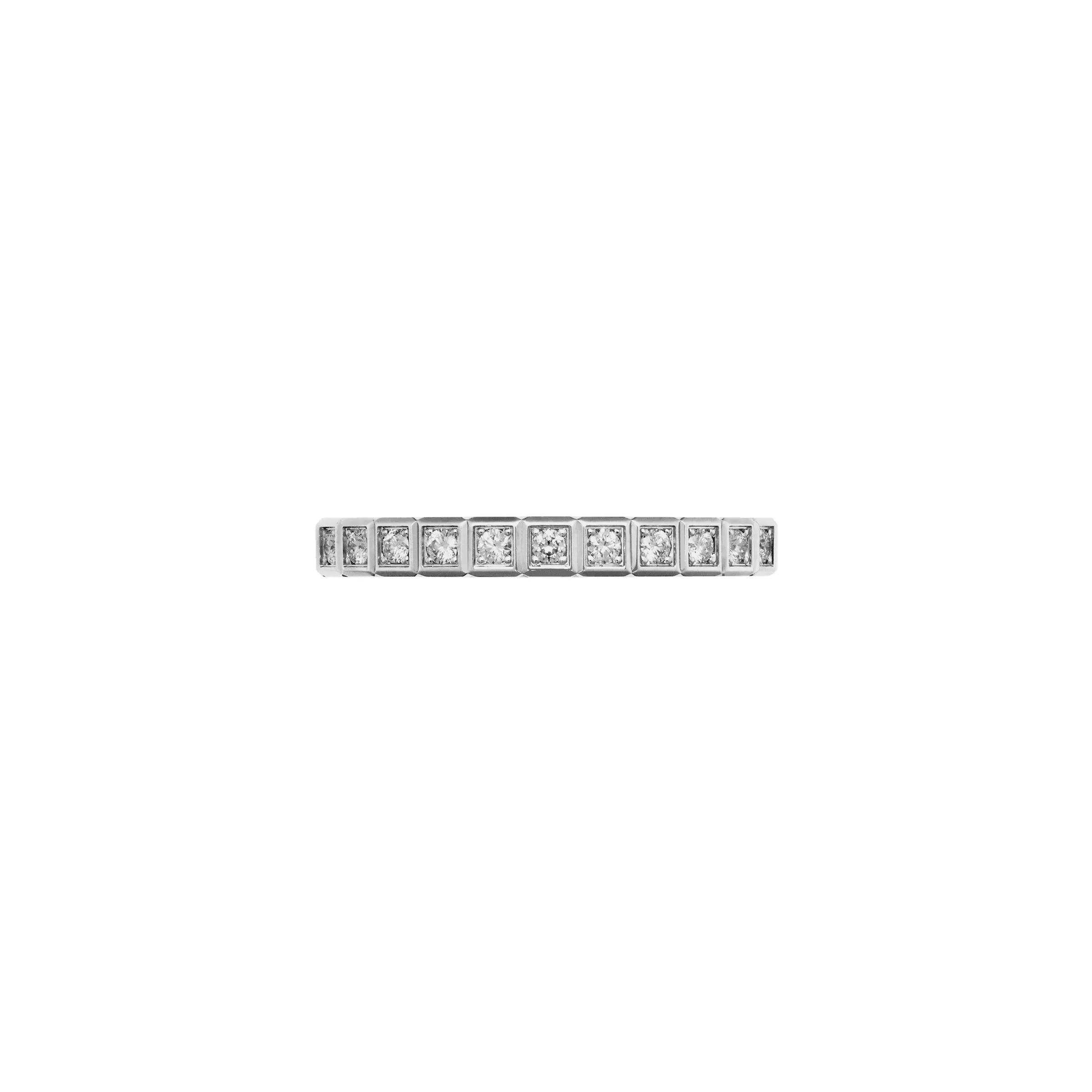 Chopard Ice Cube 18ct White Gold Diamond Half Set Slim Ring