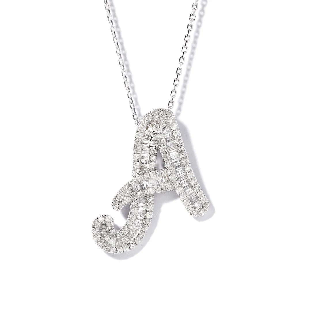 Classic Diamond Baguette Initials