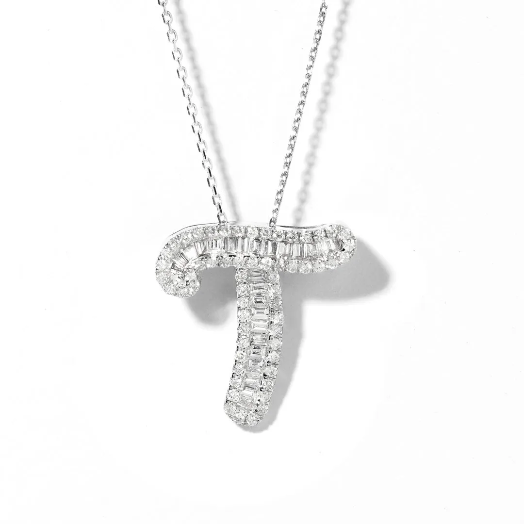 Classic Diamond Baguette Initials