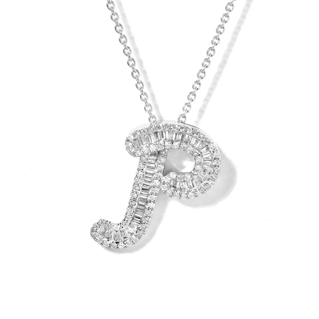 Classic Diamond Baguette Initials