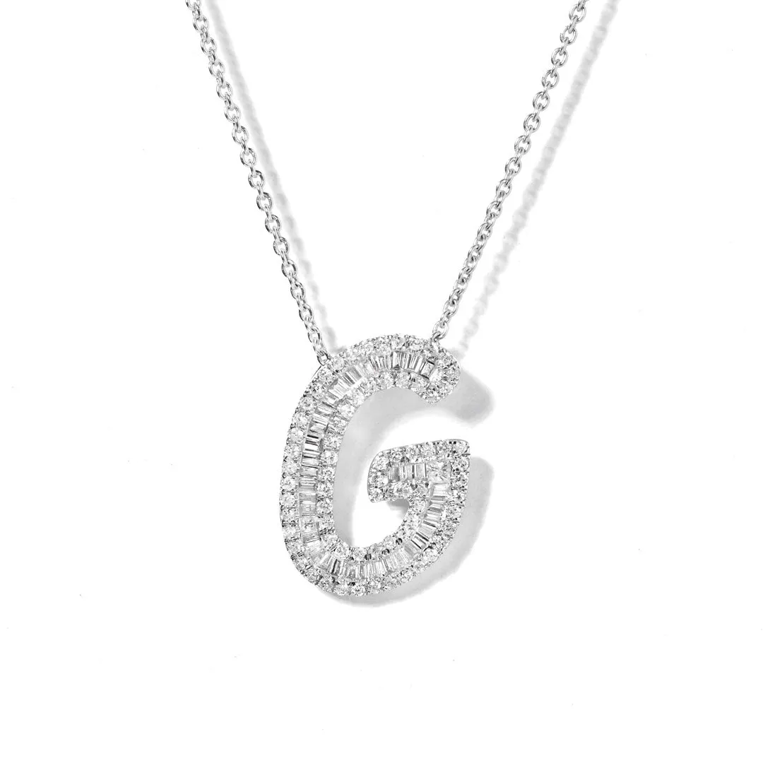 Classic Diamond Baguette Initials