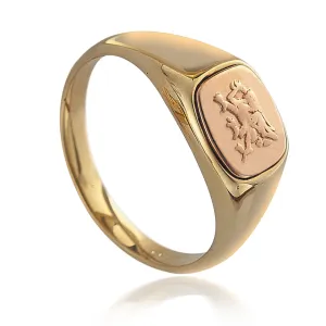 Clogau Welsh Dragon 9ct Yellow Gold Signet Ring