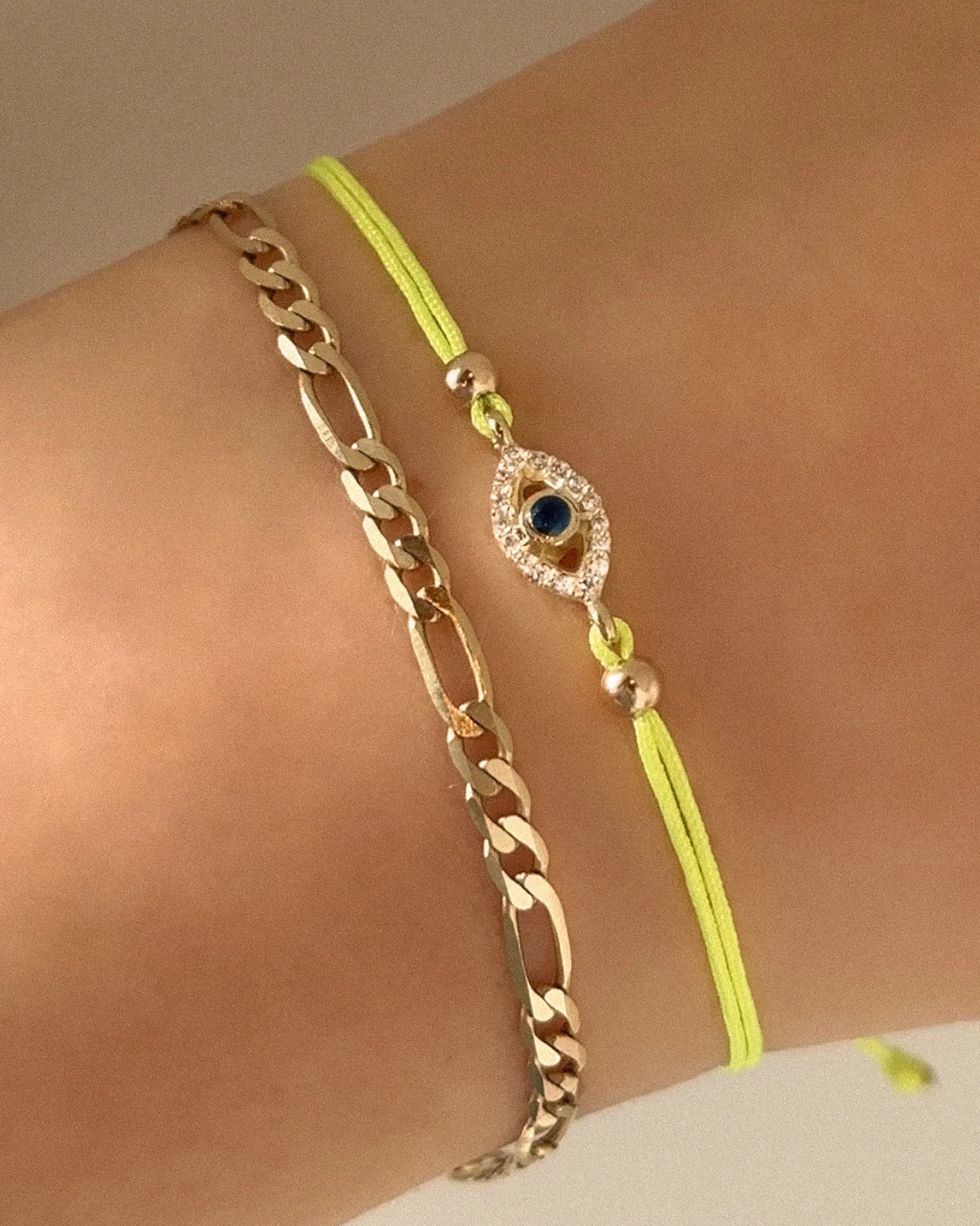 Colored Cord Evil Eye Bracelet