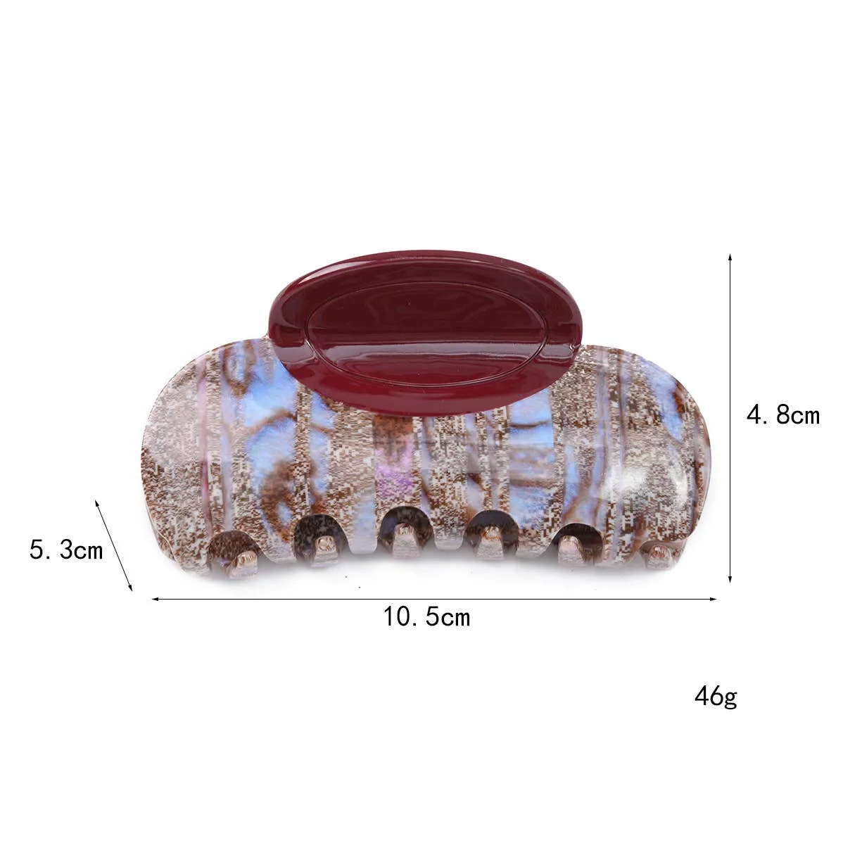 Colorful Textured Hair Claw Clip