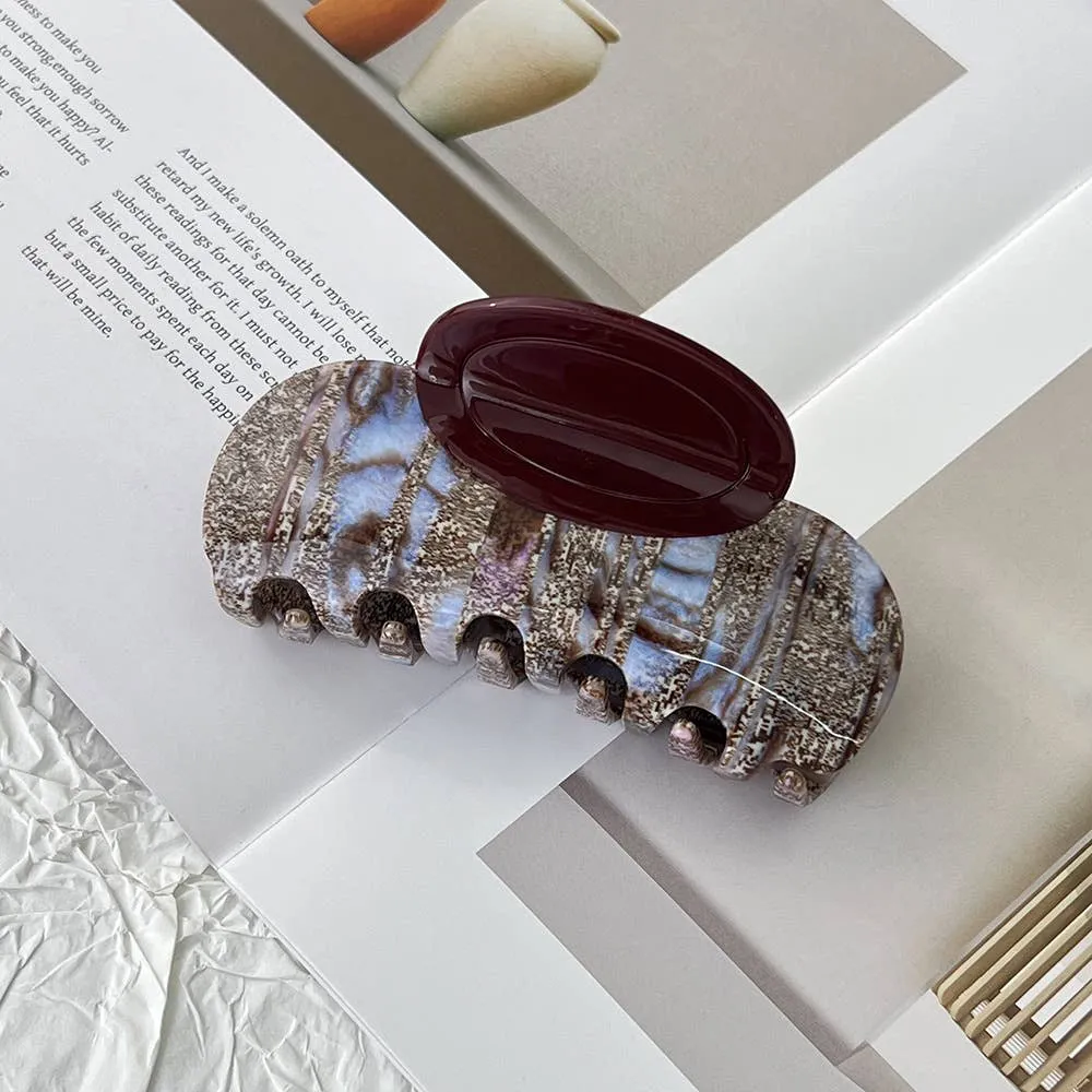 Colorful Textured Hair Claw Clip