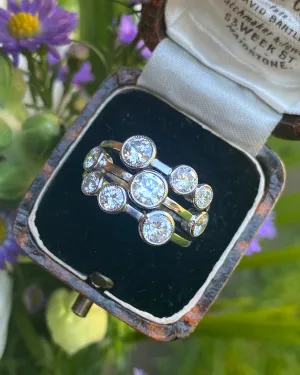 Contemporary Style Diamond Platinum Dress Ring 2.80ct