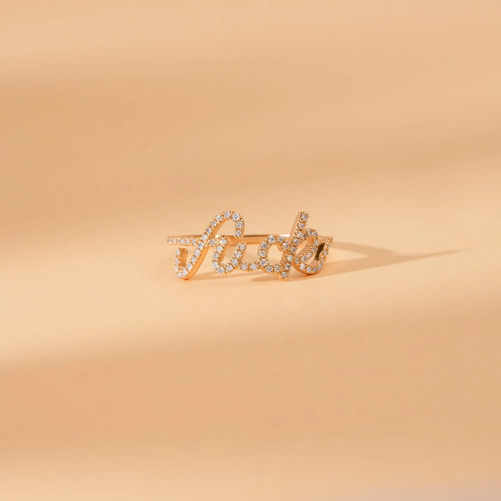 Cursive Diamond Fuck Ring, Kim