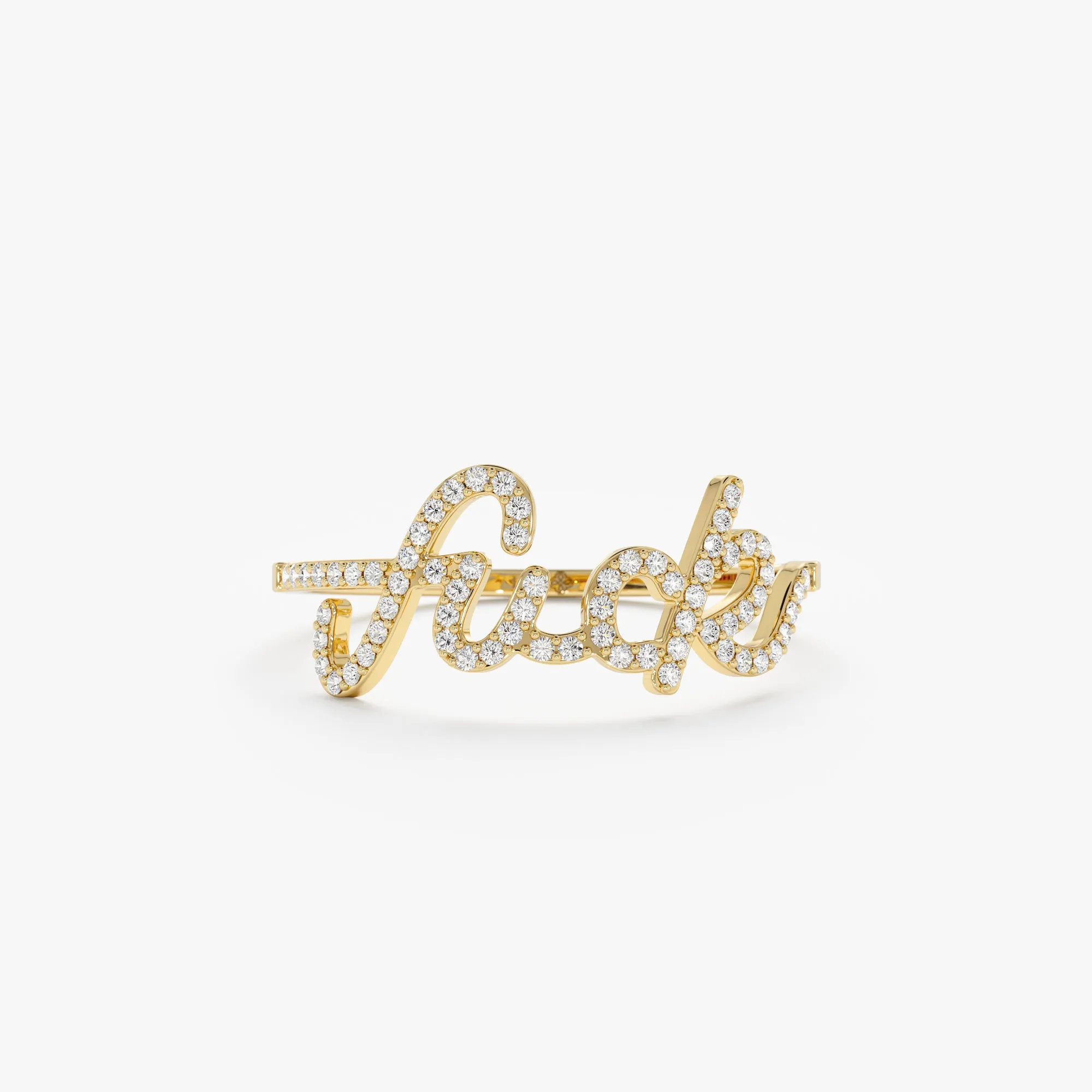 Cursive Diamond Fuck Ring, Kim