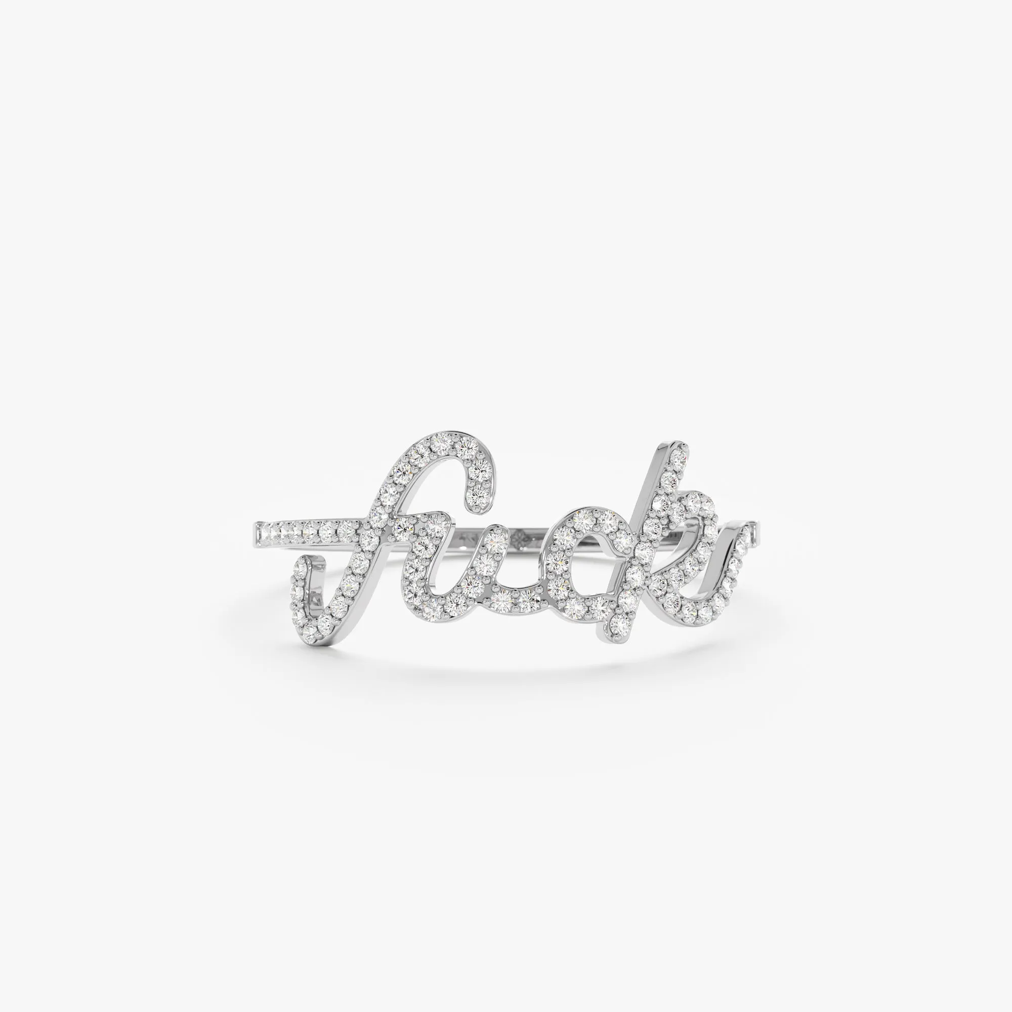 Cursive Diamond Fuck Ring, Kim