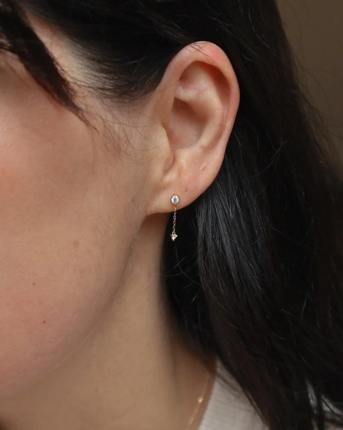 'Dawson' 18K Diamond Drop Earring