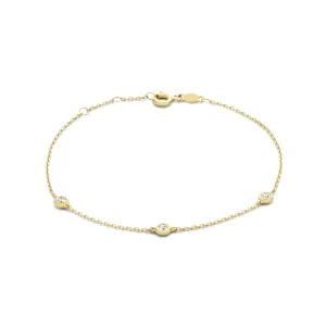 De la Paix Alfie 14 karat gold bracelet with diamond 0.12 carat