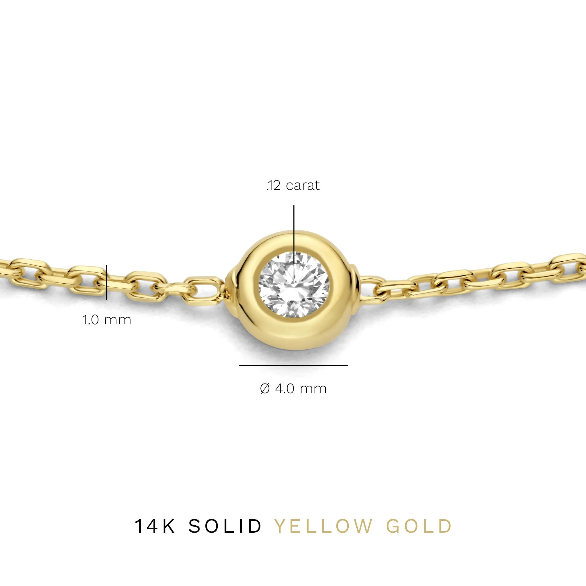 De la Paix Alfie 14 karat gold bracelet with diamond 0.12 carat
