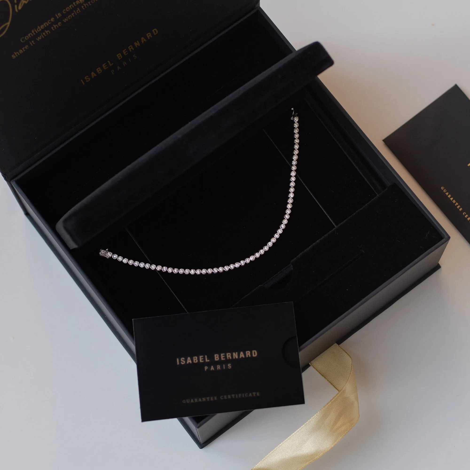 De la Paix Alfie 14 karat white gold bracelet with diamond 0.36 ct