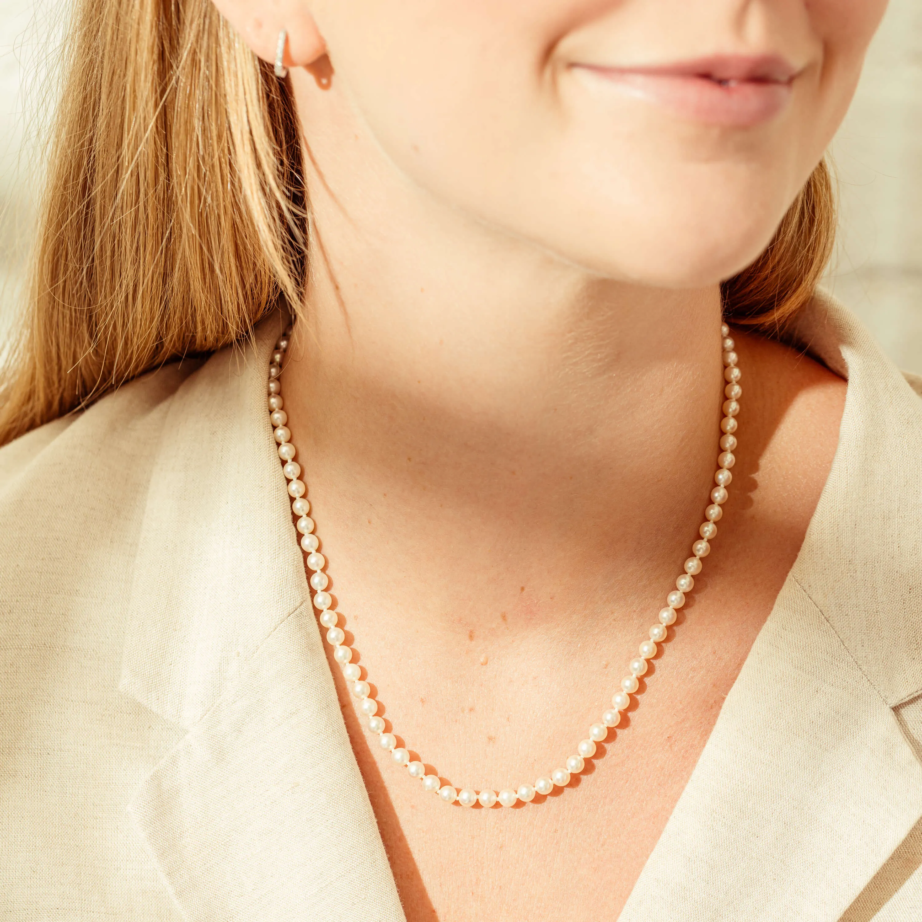 Deja Vu 14ct Yellow Gold Cultured Pearl Strand
