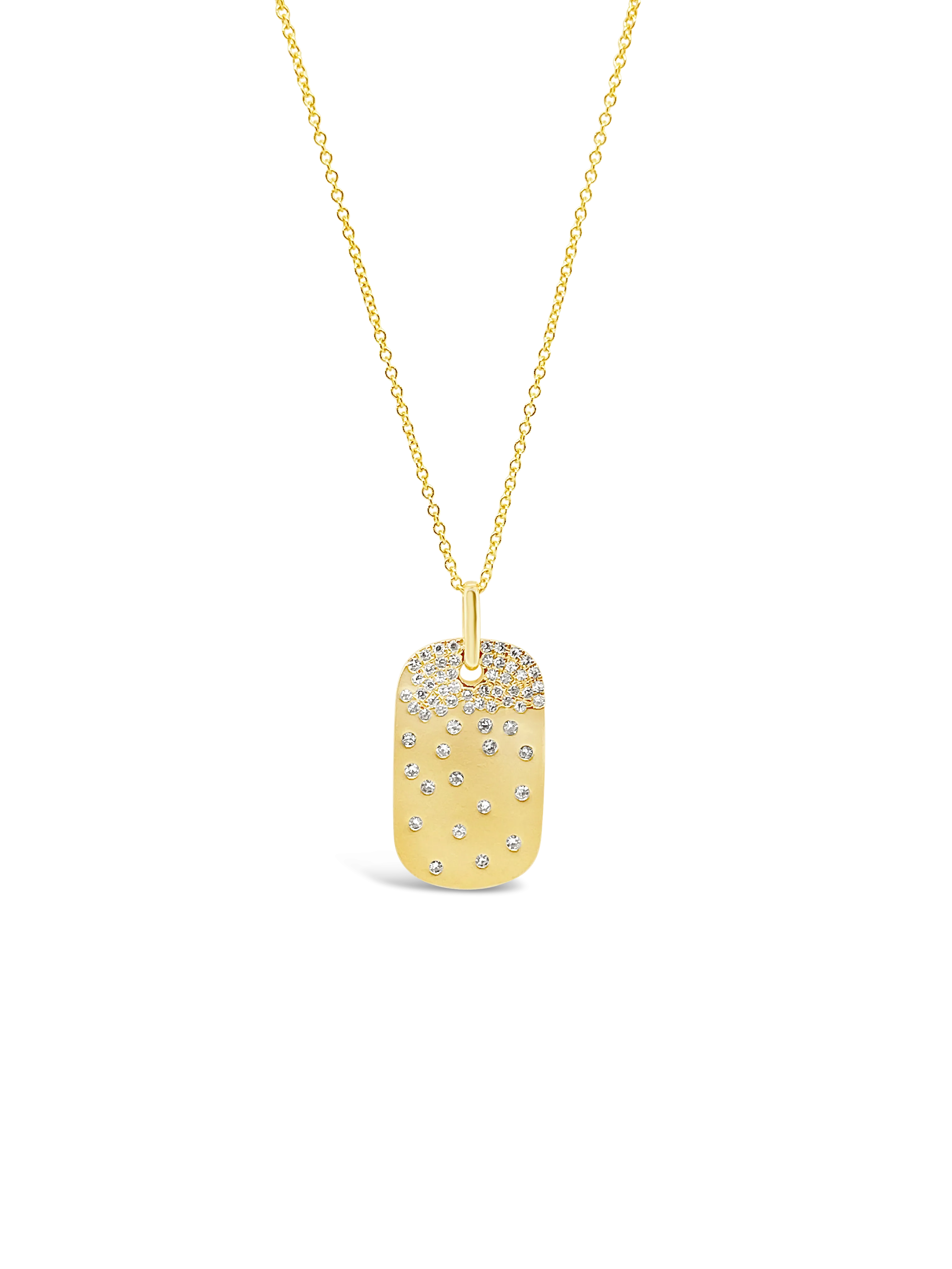 Diamond Dog Tag Style Pendant