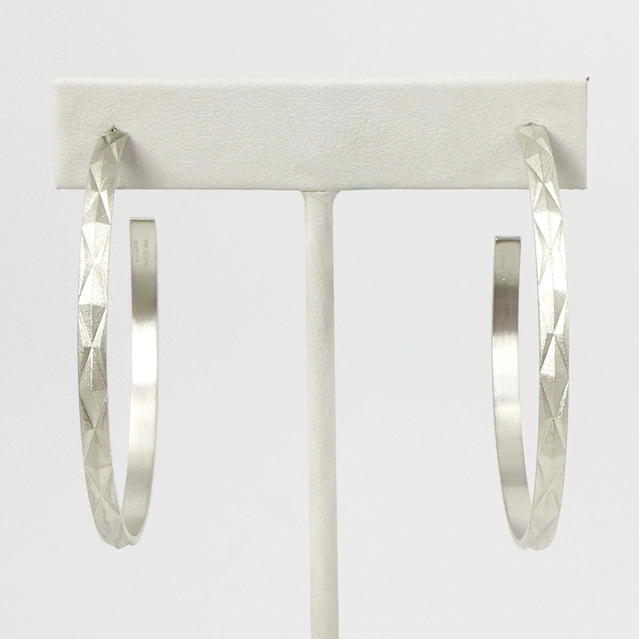 Diamond Peak Hoop Earrings